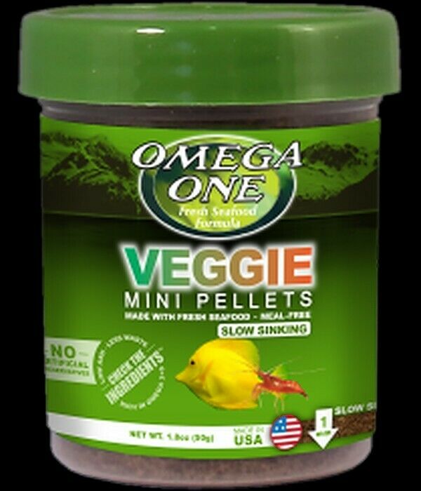 Omega One Super Color Mini Veggie Pellets 3.5oz Slow sinking